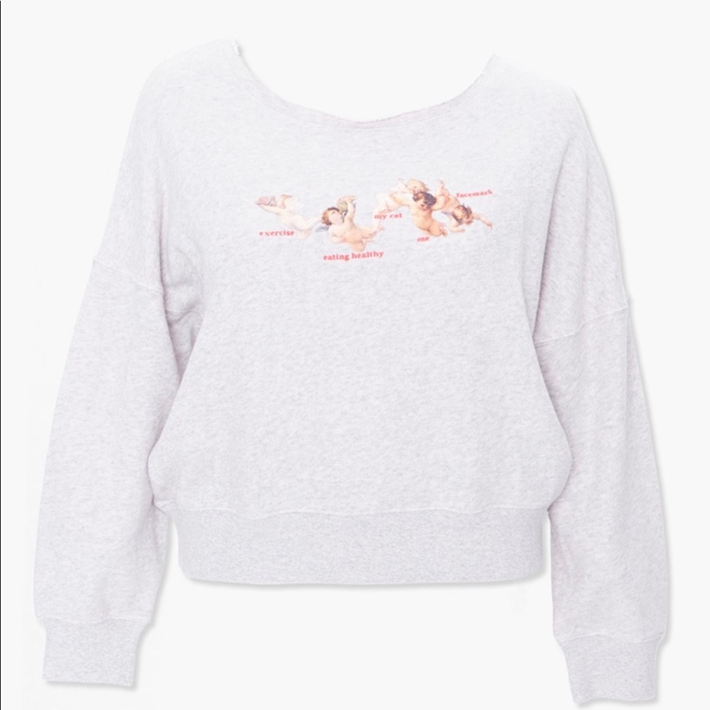 Plus size Angel Graphic Sweatshirt 2X.